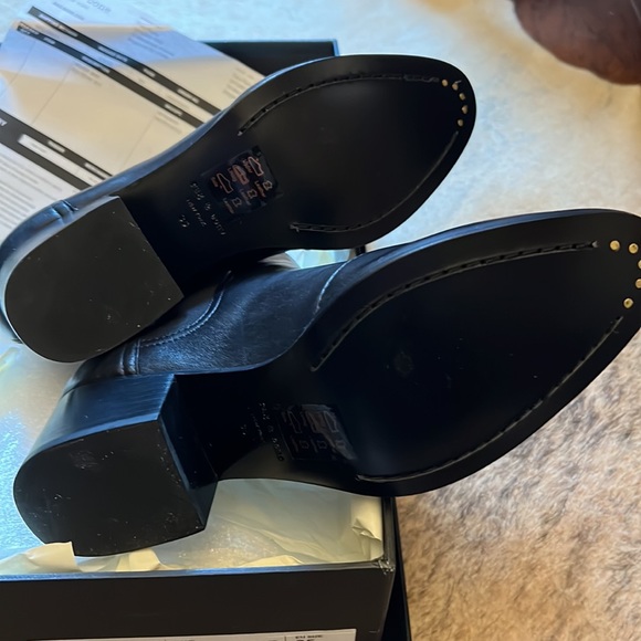 New in box RAG & BONE Walker Hazel Chelsea Boot 35/5 black leather - Picture 11 of 13